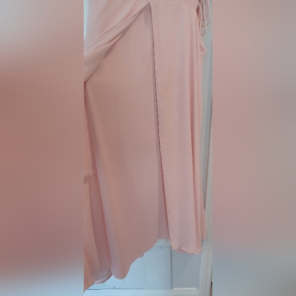 Fame & Partners x Free People 12 Megan Side Cutout Maxi Dress Gown Blush Pink - Picture 10 of 16